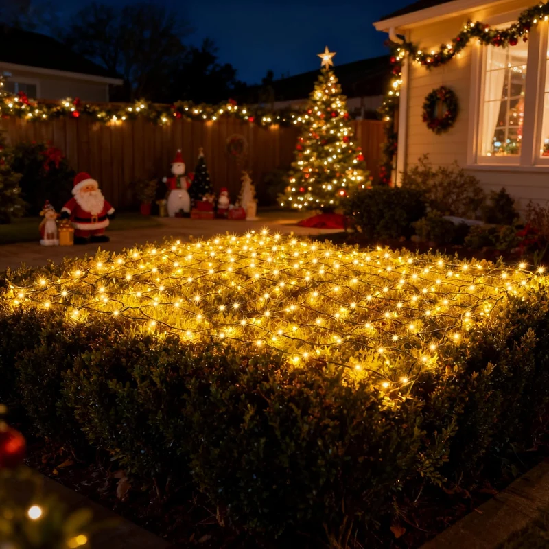 Christmas Net Lights,100 CT Warm White for Indoor & Outdoor Decorations