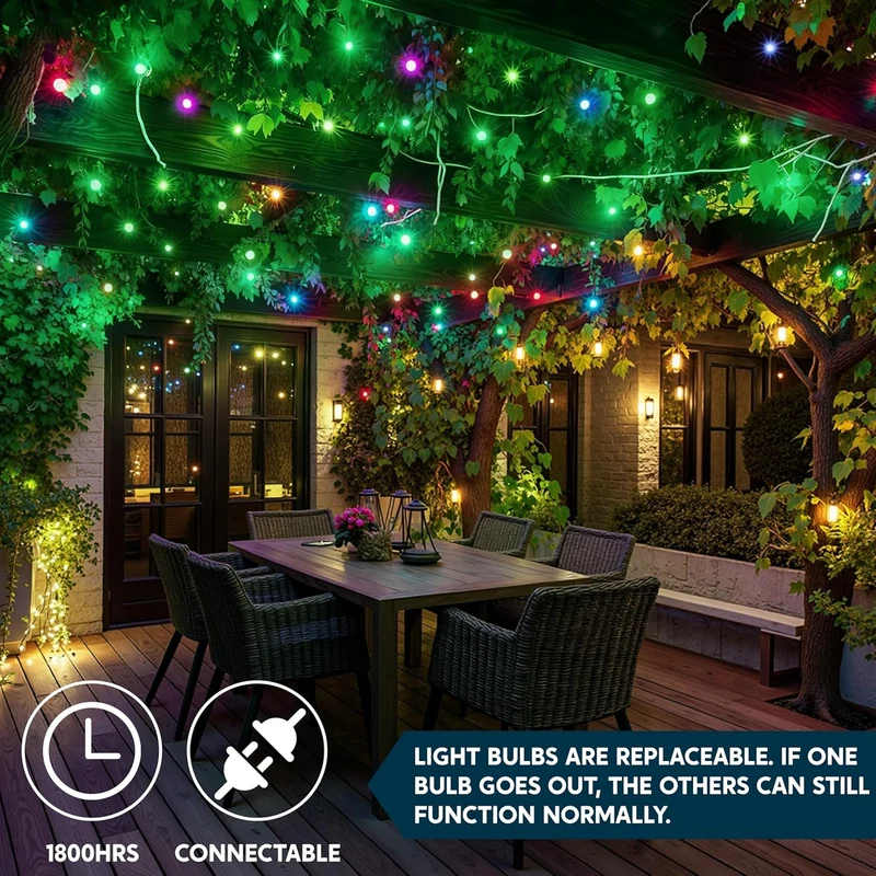 Christmas String Lights Indoor 100CT Mini Green Light 21.4 FT Lighting Decor - White Wire