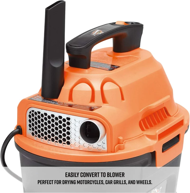 Armor All AA255 2.5 Gallon 2 Peak HP Wet/Dry Utility Shop Vacuum - Orange