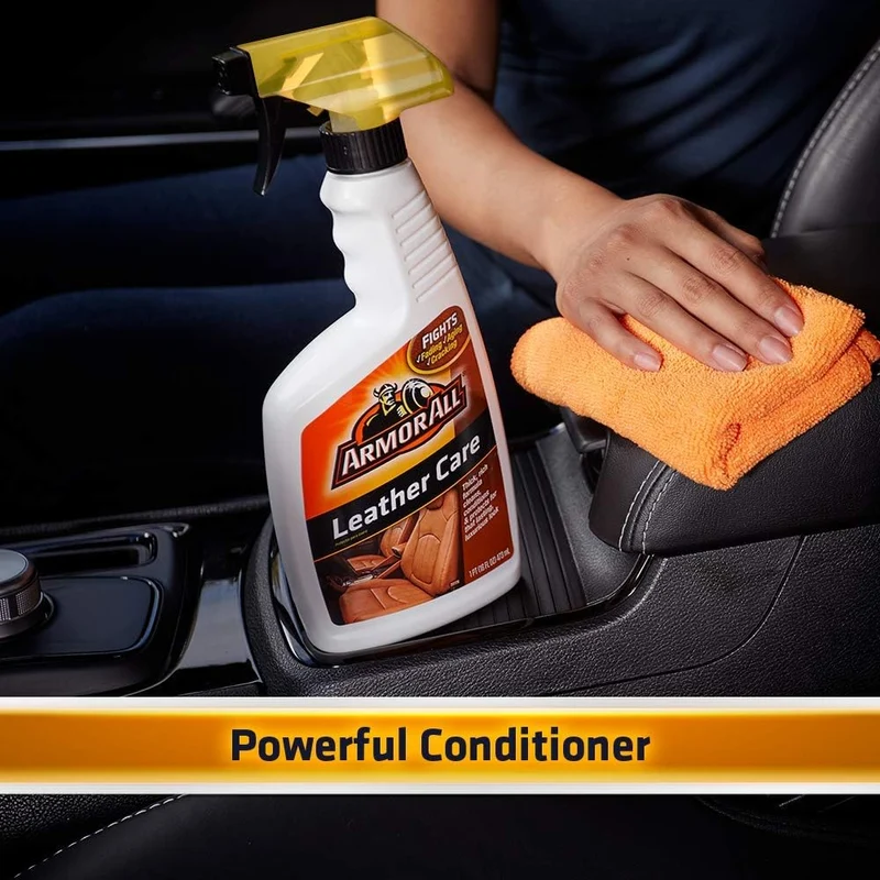Armor All Car Leather Cleaner and Protectant for Cars, Trucks and Motorcycles, Includes 2 Bottles (16 Fl Oz)