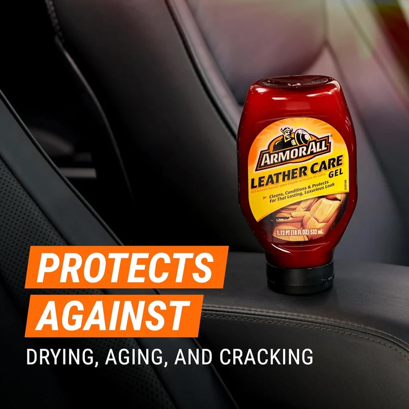 Armor All Car Leather Conditioner Gel, Interior Cleaner for Cars, Trucks and Motorcycles (18 Fl Oz)