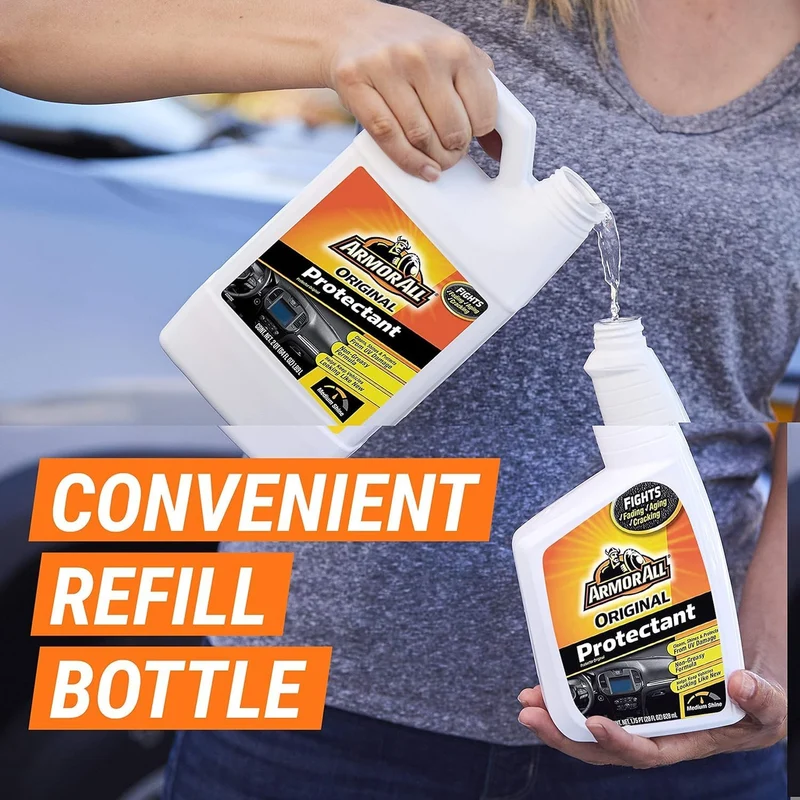 Armor All Car Protectant Refill, Car Interior Cleaner with UV Protection - (128 Fl Oz) White