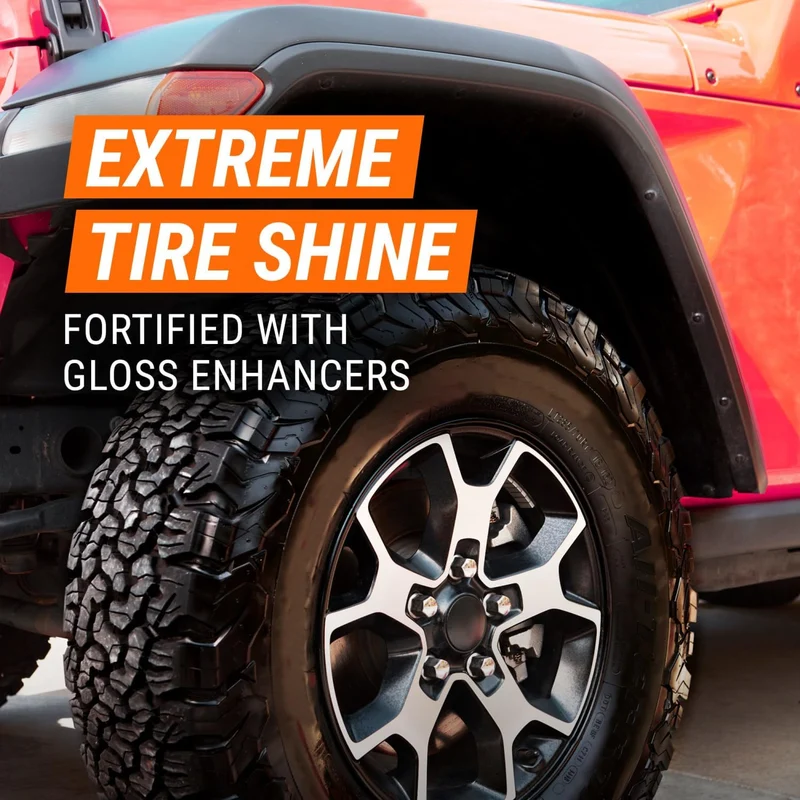 Armor All Wheel and Tire Cleaner and Tire Shine Kit - Heavy Duty Extreme Tire Shine Spray and Wash Brush - 3CT