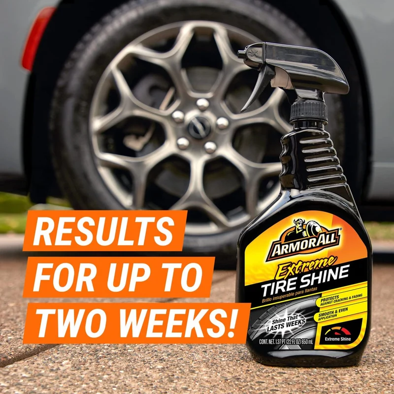 Armor All Extreme Tire Shine Spray , Tire Cleaner and Shine (22 Oz) Each - 6 Pack