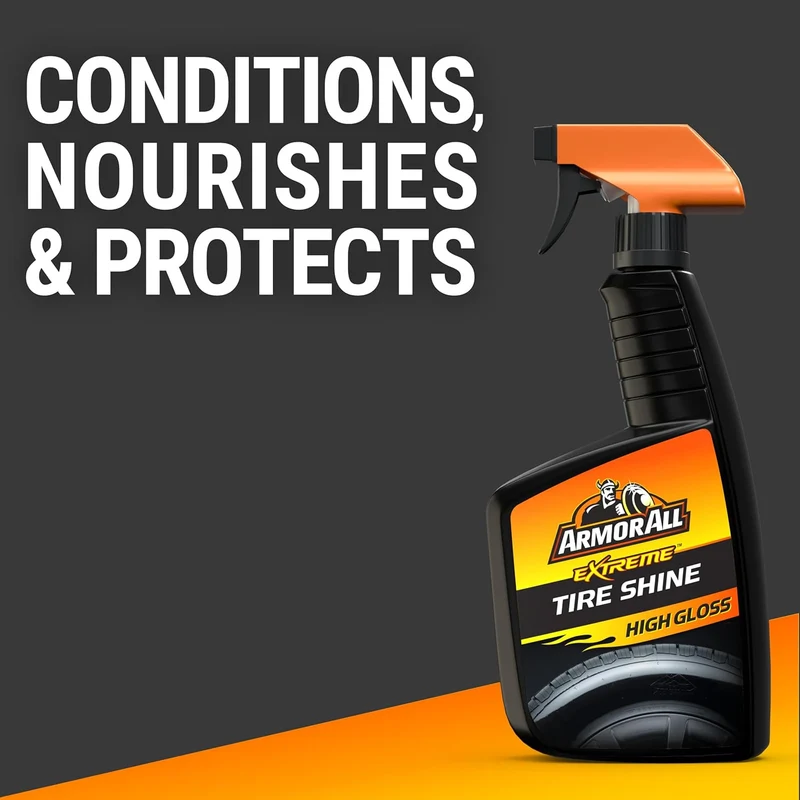 Armor All Car Tire Shine, One-Step Tire Shine Spray for Precise, Even Shine and Minimal Overspray - 2CT