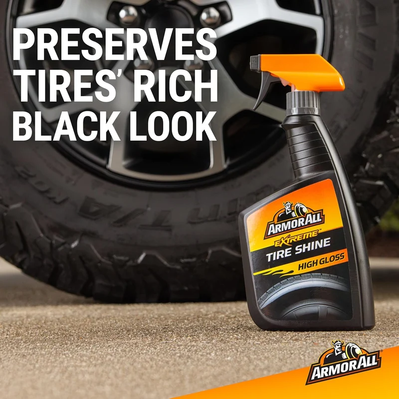 Armor All Car Tire Shine, One-Step Tire Shine Spray for Precise, Even Shine and Minimal Overspray - 2CT
