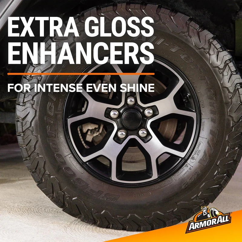 Armor All Car Tire Shine, One-Step Tire Shine Spray for Precise, Even Shine and Minimal Overspray - 2CT