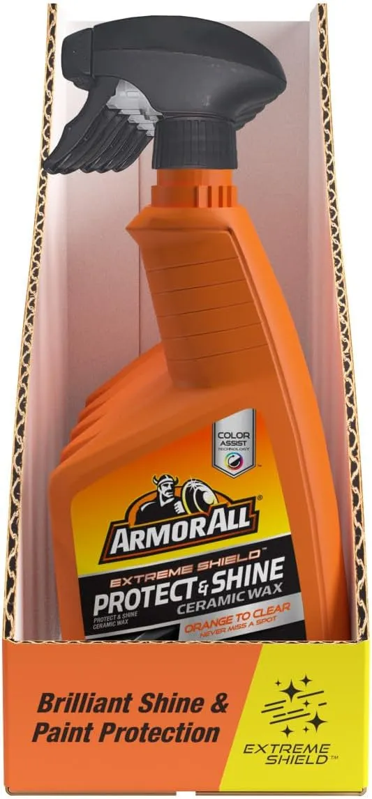 Armor All Extreme Shield Protect & Shine Ceramic Wax, Color Changing Spray Car Wax (16 Fl Oz)