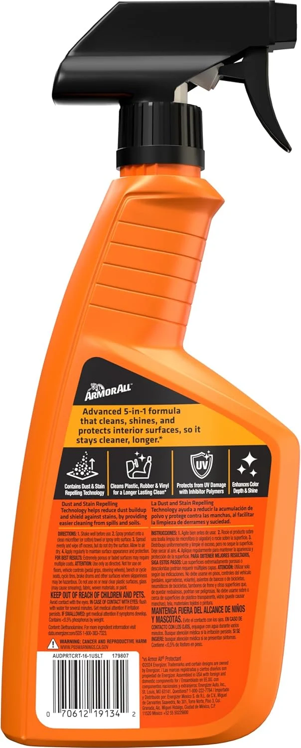 Armor All Extreme Shield Protectant Spray , Interior Car Cleaner with UV Protection Against Cracking and Fading (16 Fl Oz)