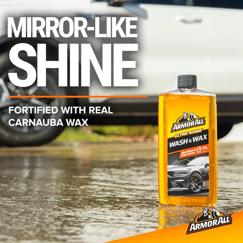 Armor All Car Wash and Car Cleaner Kit - Includes Glass Wipes, Car Wash & Wax Concentrate, Protectant Spray and Tire Foam