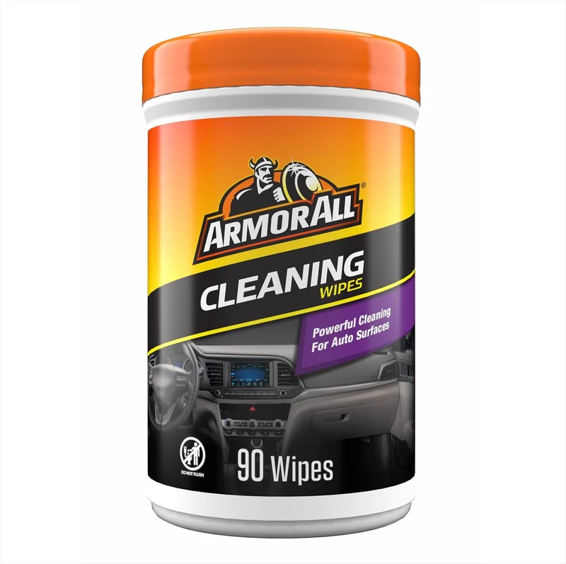 Armor All Car Cleaning Wipes, Wipes for Car Interior and Car Exterior - 90 Wipes