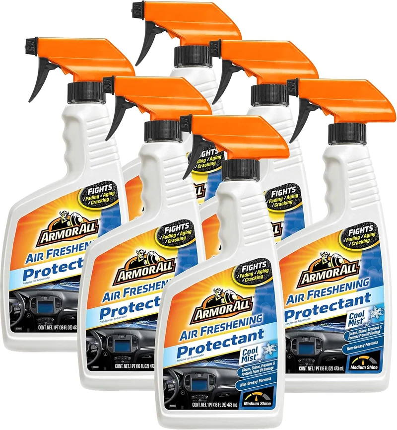 Armor All Car Air Freshener and Cleaner - Odor Eliminator and Protectant for Cars & Truck, Cool Mist (16 Fl Oz) Spray Bottles