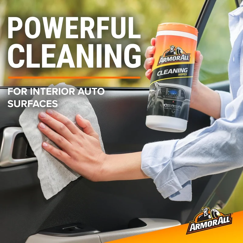 Armor All Protectant, Glass and Cleaning Wipes, Wipes for Car Interior and Car Exterior - (Pack of 3)