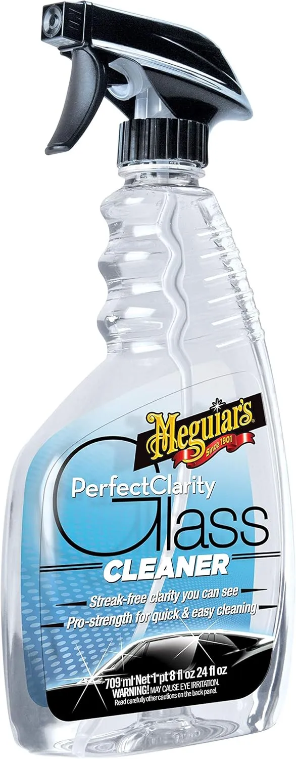 Meguiar's Perfect Clarity Glass Cleaner Windshields and Mirrors Gleaming Superior Streak Free Finish (24 Oz)