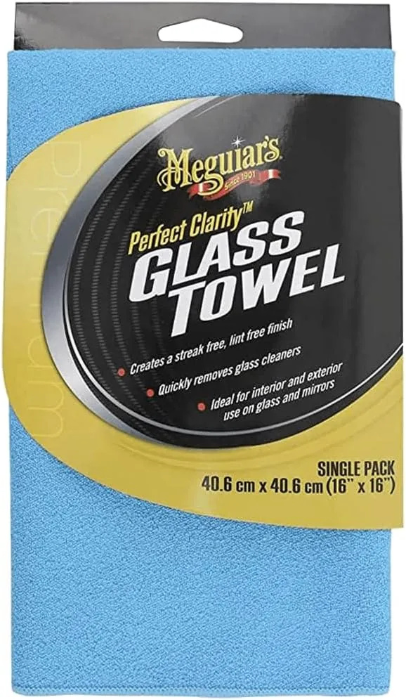 Meguiar's Perfect Clarity Glass Premium Reusable Cleaning Towels with a Superior Streak Free and Lint Free Finish (3 Pack)