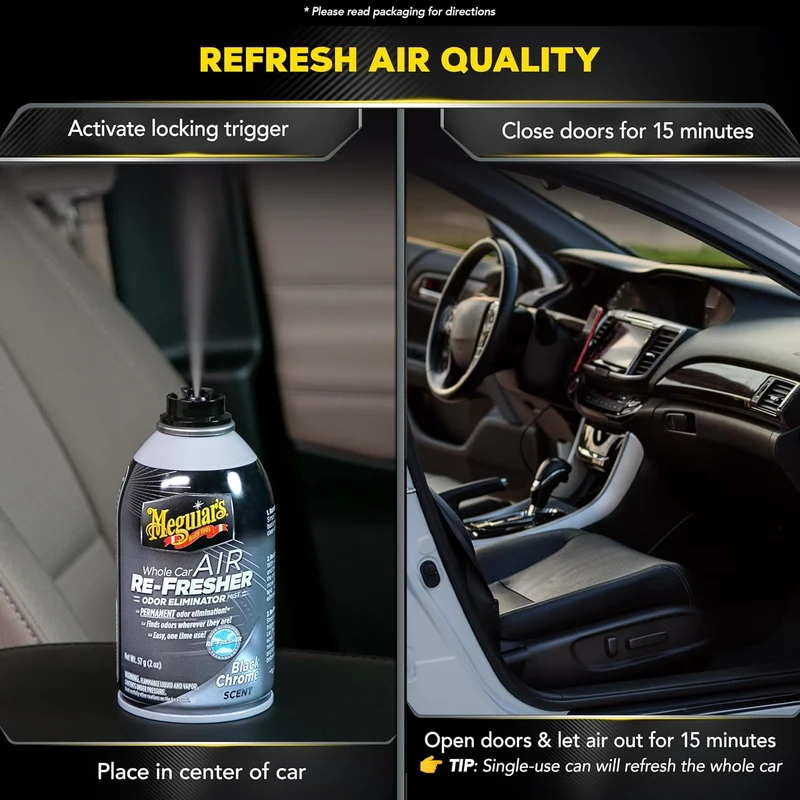 Meguiar's Whole Car Air Refresher Black Chrome Scent - 2oz