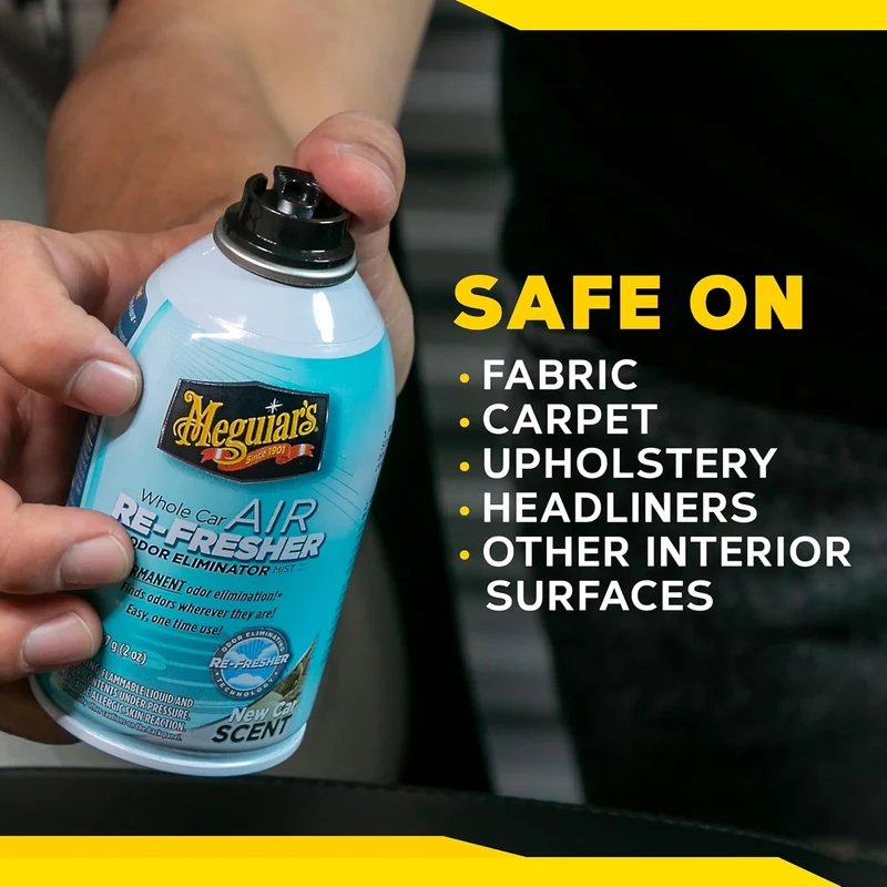 Meguiar's Whole Car Air Re-Fresher Odor Eliminator Mist - New Car Scent (2 oz)