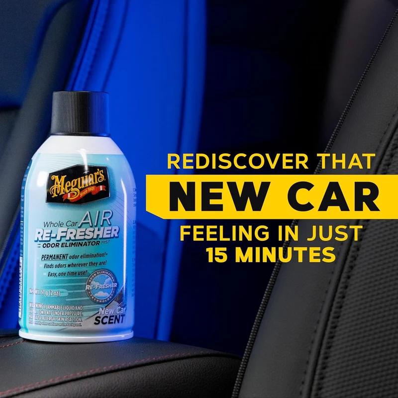 Meguiar's Whole Car Air Re-Fresher Odor Eliminator Mist - New Car Scent (2 oz)