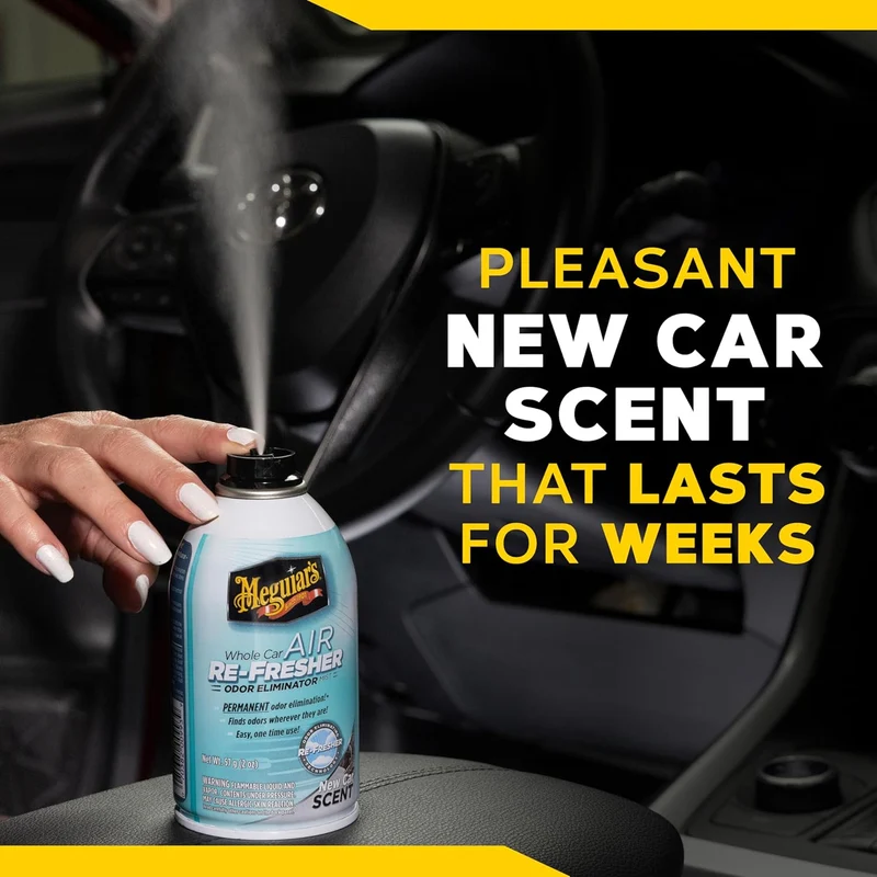 Meguiar's Whole Car Air Re-Fresher Odor Eliminator Mist - New Car Scent (2 oz)