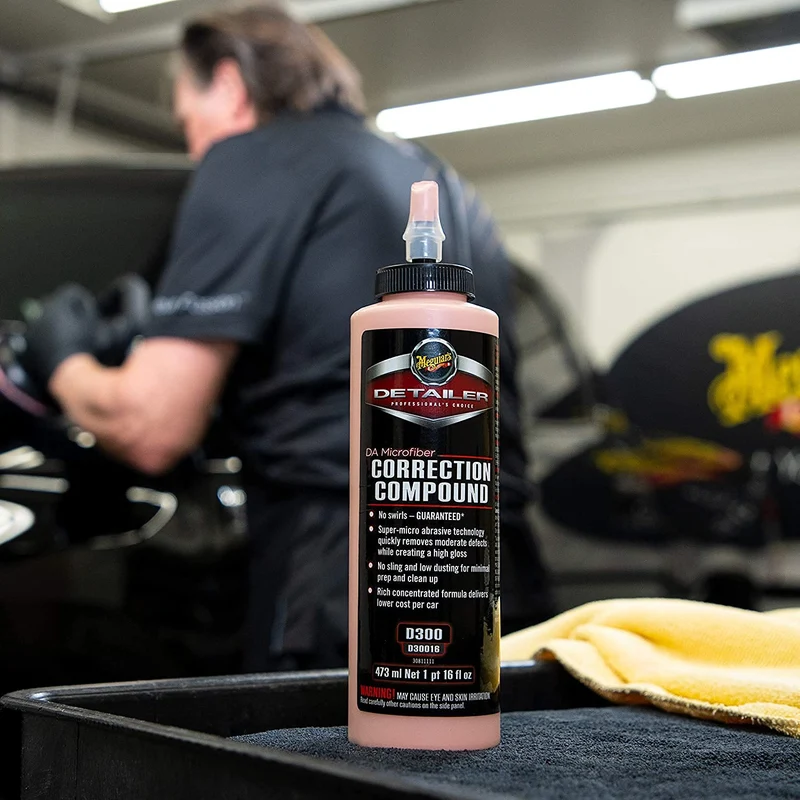 Meguiar's DA Microfiber Correction Compound Pro Car Scratch Remover Remove Swirls, Scratches, Water Spots, Oxidation (16 Oz)