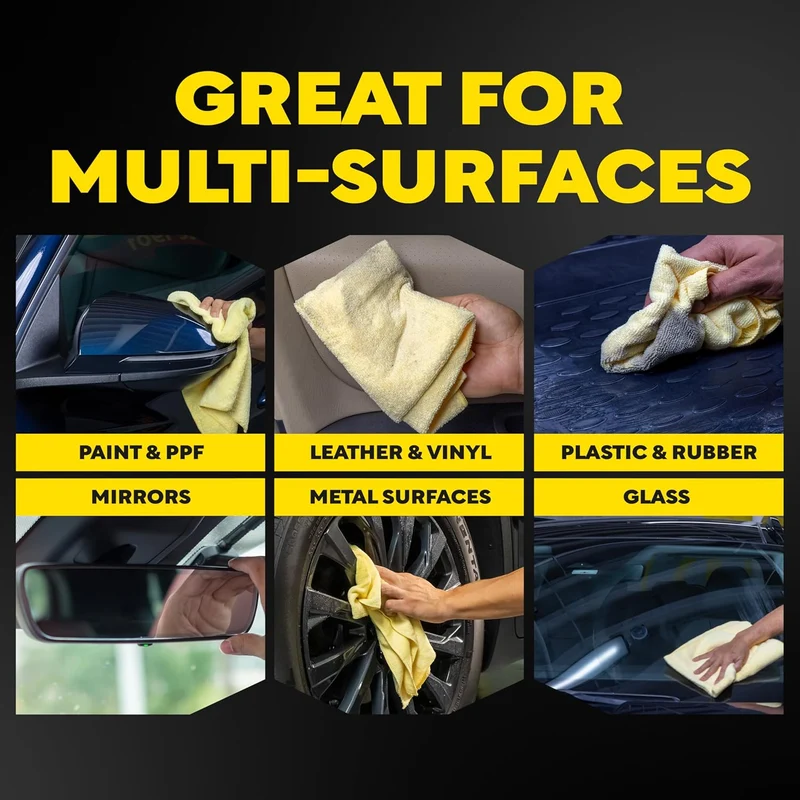 Meguiar's Supreme Shine Microfiber Towels for Cars, Absorbent Ultra-Plush - 3 Pack