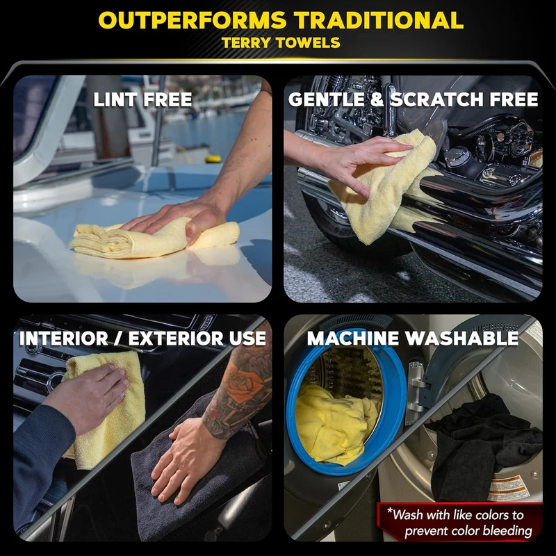 Meguiar's Supreme Shine Microfiber Towels for Cars, Ultra-Plush Car Microfiber Towel Set