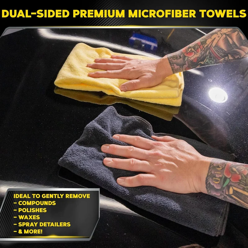 Meguiar's Supreme Shine Microfiber Towels for Cars, Ultra-Plush Car Microfiber Towel Set