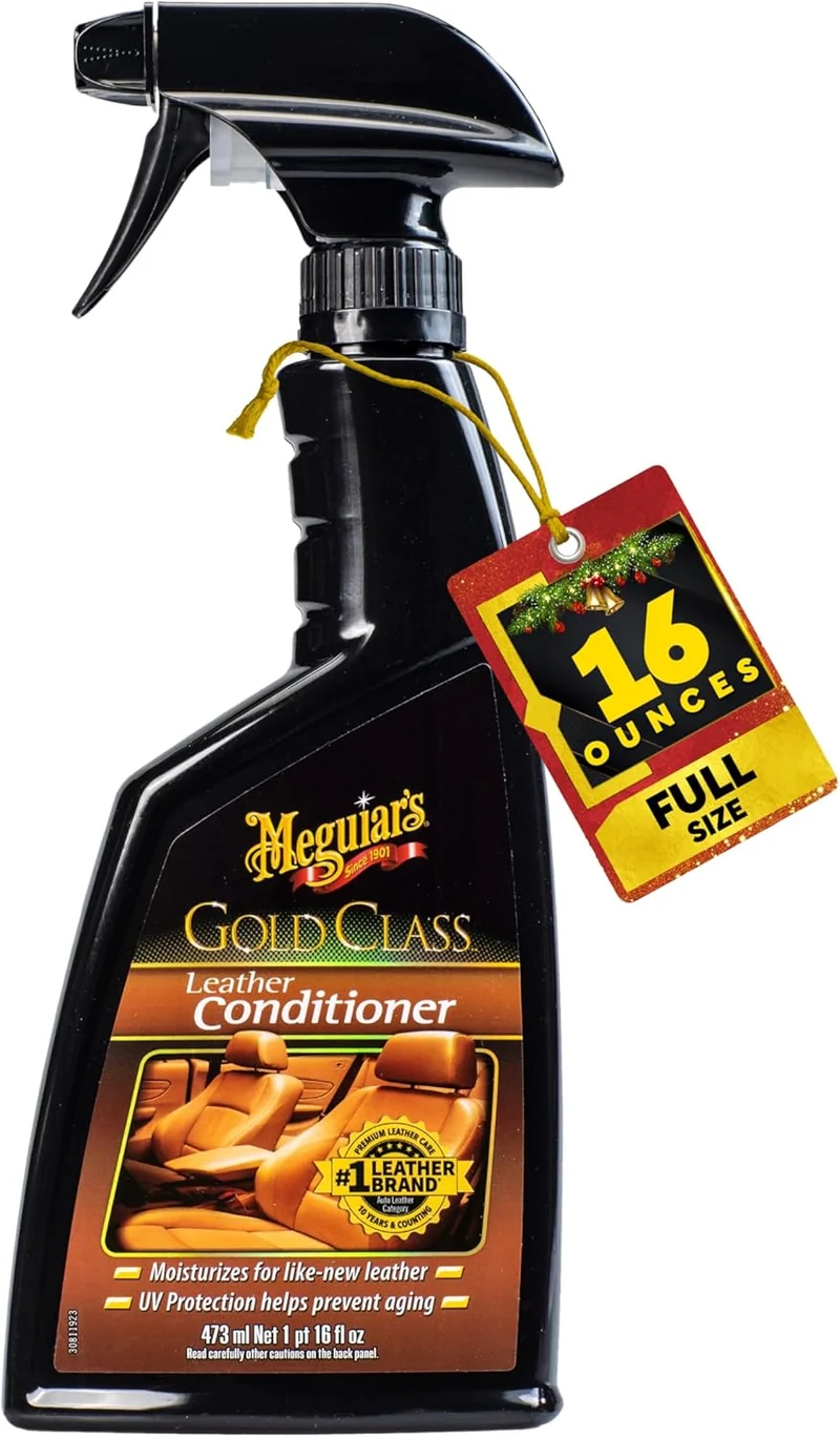 Meguiar's Gold Class Leather Conditioner Spray - Premium Car Leather Conditioner - Protect Your Car's Seats from Cracking, Fading and Drying Out - Keep It Looking and Feeling New, 16 Oz