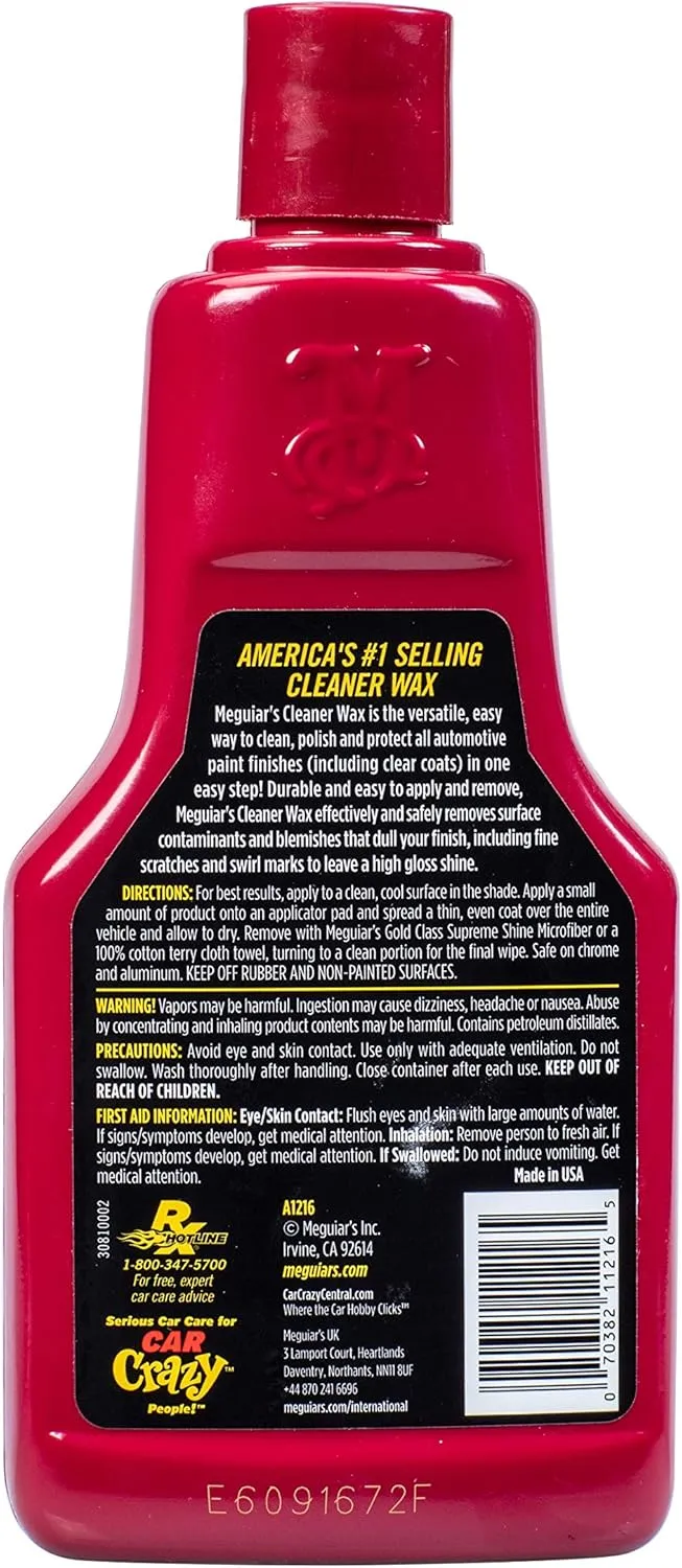 Meguiar's Cleaner Liquid Car Wax, Cleans, Polishes and Protects Easy to Use Long-lasting Shine - (16 Oz)