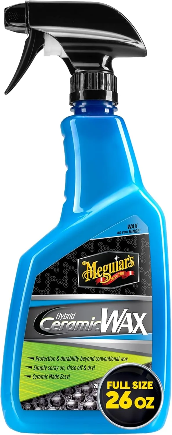 Meguiar's Hybrid Ceramic Spray Wax for Car Detailing w/ Superior Protective Power of Advanced SiO2 Hybrid Barrier - (26 Oz)
