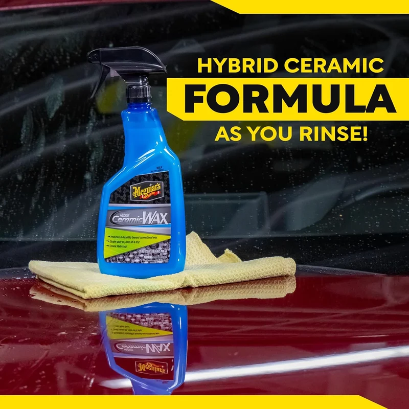Meguiar's Hybrid Ceramic Spray Wax for Car Detailing w/ Superior Protective Power of Advanced SiO2 Hybrid Barrier - (26 Oz)