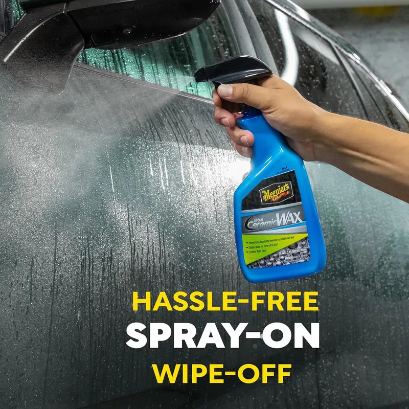 Meguiar's Hybrid Ceramic Spray Wax for Car Detailing w/ Superior Protective Power of Advanced SiO2 Hybrid Barrier - (26 Oz)