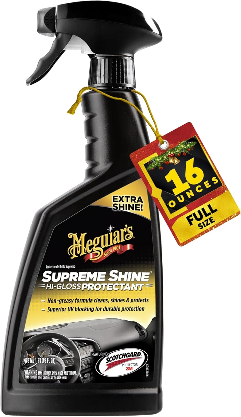 Meguiar's G4016 Supreme Shine Protectant (16 Oz) Car Interior Cleaner/Protectant for UV Rays