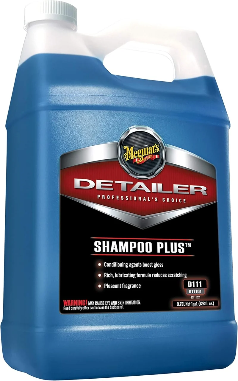 Meguiar's Shampoo Plus – Car Wash Soap Gently Cleans Without Swirling or Scratching – 1 Gallon