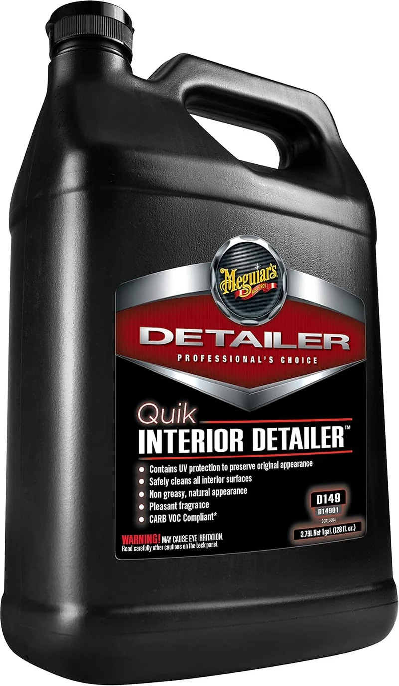 Meguiar's Detailer Quik Interior Detailer (3.79L) safely cleans all interior surfaces