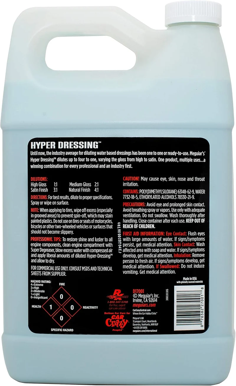 Meguiar's Hyper Dressing - 1 Gallon – Best Shine & Gloss