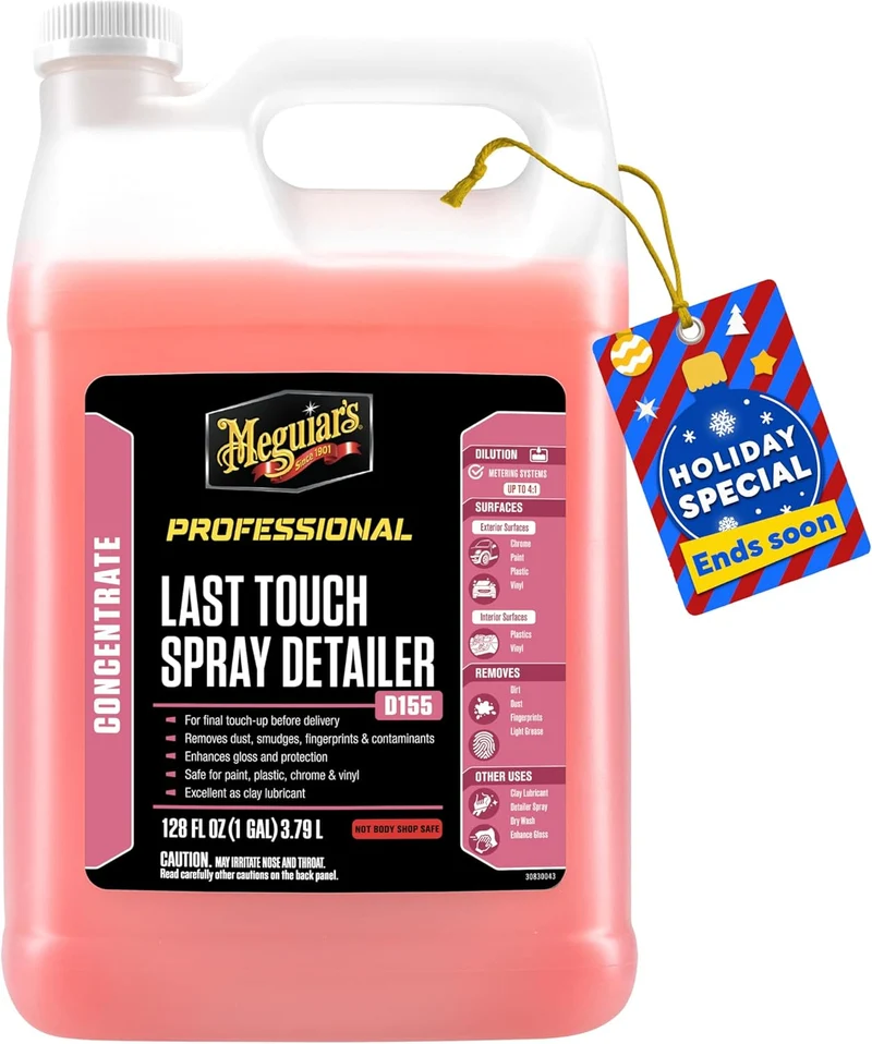 Meguiar's Last Touch Spray Detailer Removes Dust, Smudges, Fingerprints Enhances Protection, (1 Gallon)