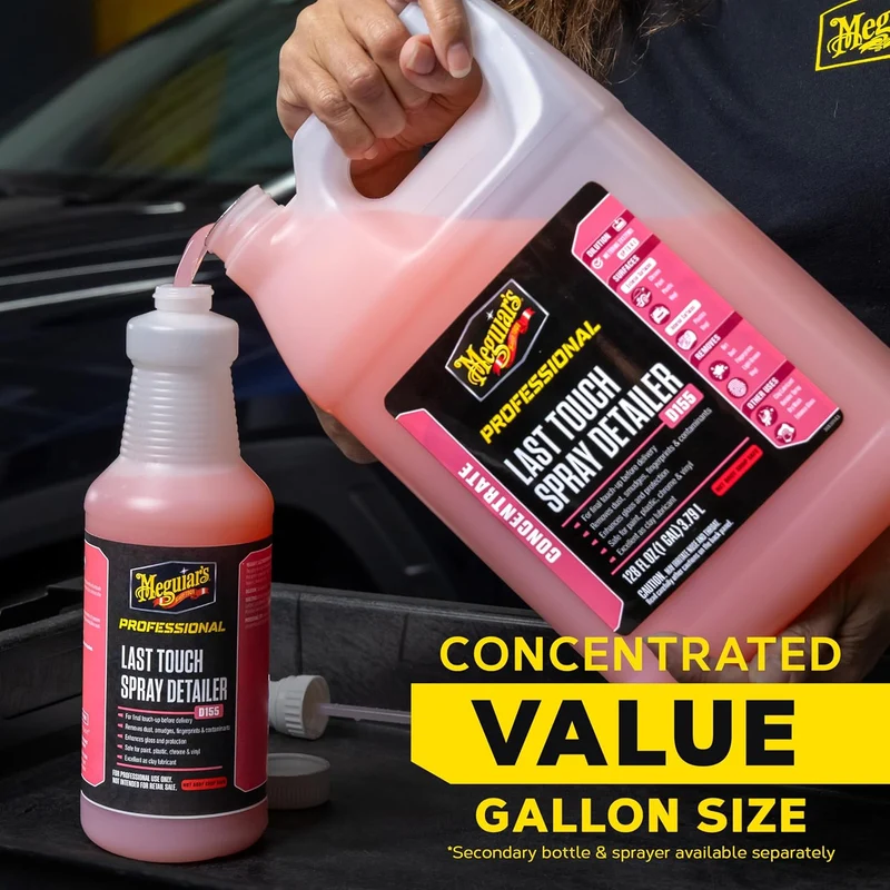 Meguiar's Last Touch Spray Detailer Removes Dust, Smudges, Fingerprints Enhances Protection, (1 Gallon)