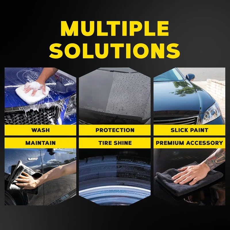 Meguiar’s Hybrid Ceramic Starter Kit - Premium Car Detailing Kit Includes Car Wash and Wax, Car Wax, Spray Detailer, and Tire Shine