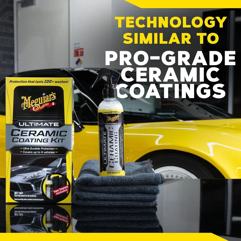 Meguiar's Ultimate Ceramic Coating Premium Kit for Cars Ultra-Durable Ceramic Protection with Microfiber Towels