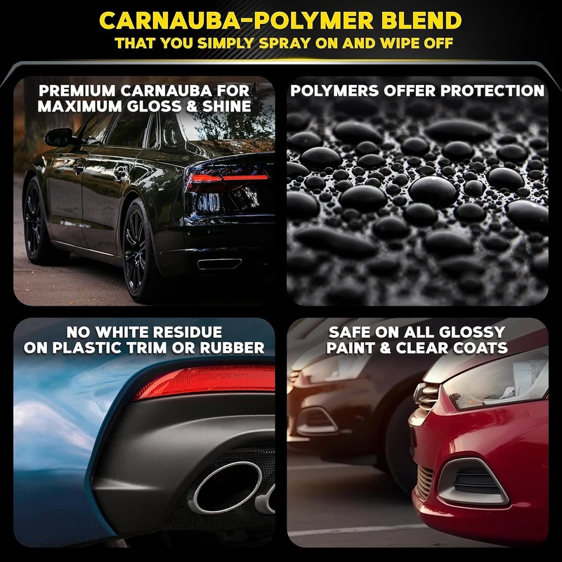 Meguiar's Gold Class Carnauba Quik Wax, Special Blend for Richness and Shine (16 Oz)