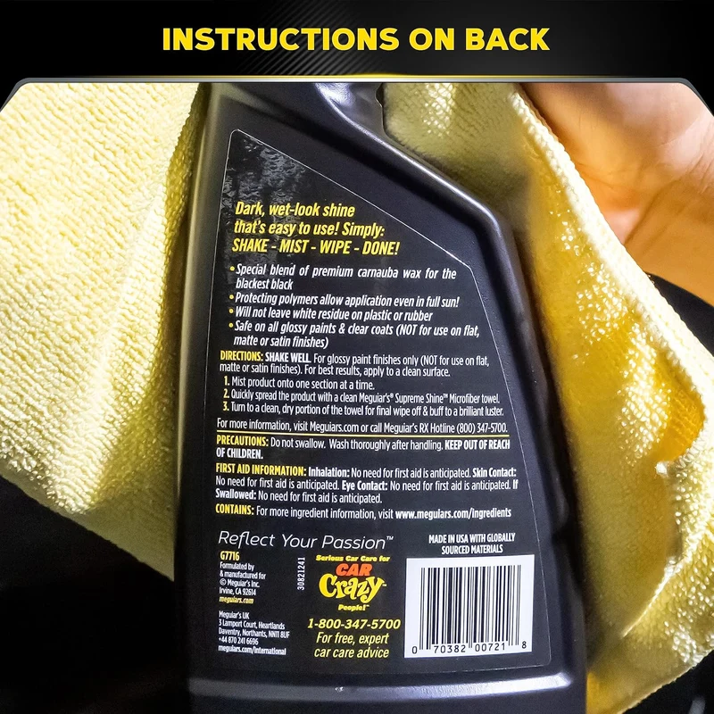 Meguiar's Gold Class Carnauba Quik Wax, Special Blend for Richness and Shine (16 Oz)