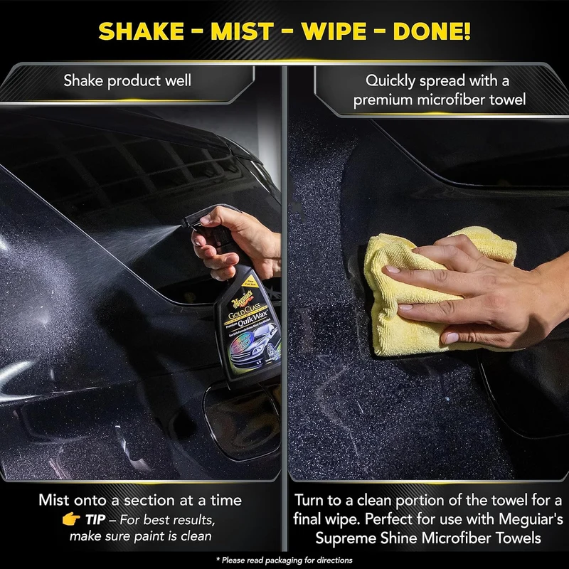 Meguiar's Gold Class Carnauba Quik Wax, Special Blend for Richness and Shine (16 Oz)