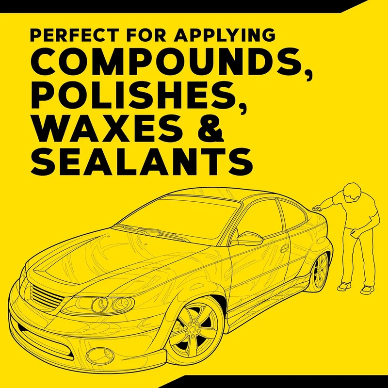 Meguiar's 4" Foam Applicator Pads Ultra-Soft Hand Applicators w/ a Tight-Cell Foam - 4 Pack