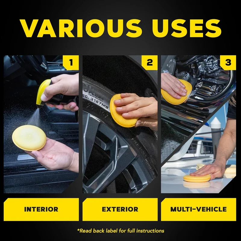 Meguiar's 4" Foam Applicator Pads Ultra-Soft Hand Applicators w/ a Tight-Cell Foam - 4 Pack
