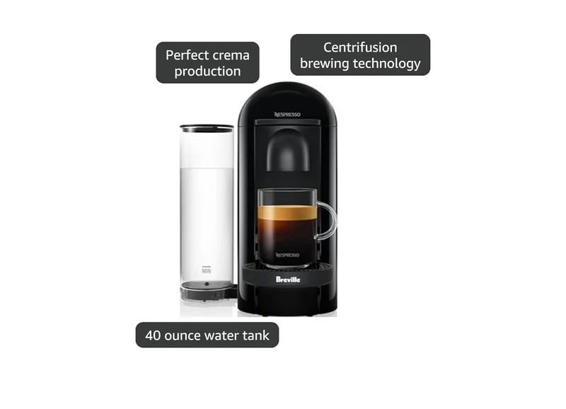 Nespresso Vertuo Plus Coffee and Espresso Maker by Breville - Ink Black