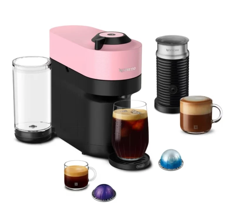Nespresso Vertuo Pop+ Coffee and Espresso Maker by De'Longhi with Milk Frother - Candy Pink