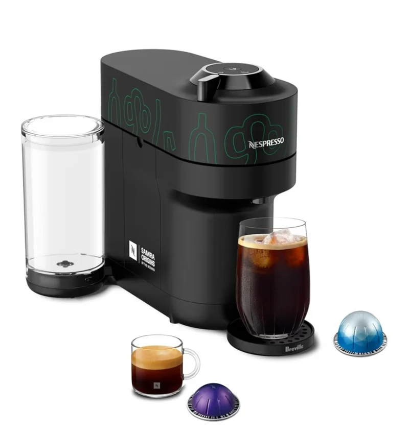 Nespresso Vertuo Pop+ Coffee and Espresso Maker by Breville, Samra Origins by The Weeknd - Metad Green