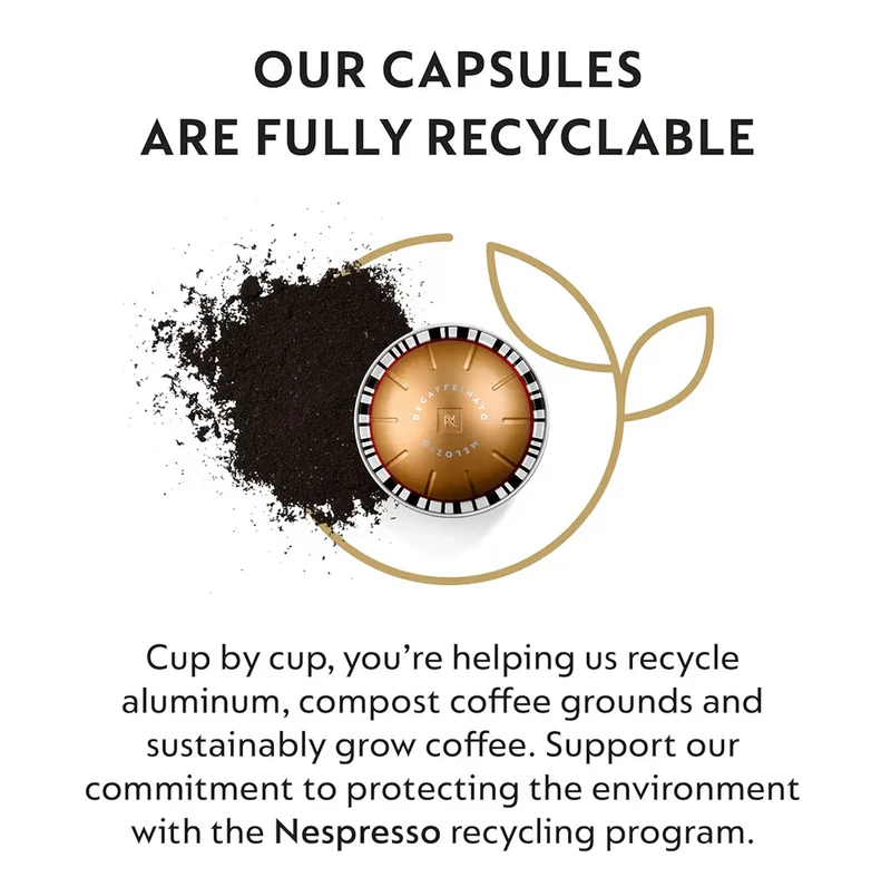 Nespresso Capsules Vertuo, Melozio Decaffeinato, Medium Roast Espresso - (30Ct) Coffee Pods Brews (7.8 oz.)