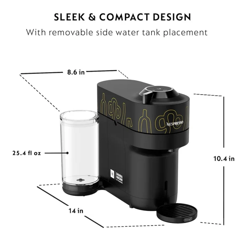 Nespresso Vertuo Pop+ Coffee and Espresso Maker by De'Longhi, Samra Origins by The Weeknd, Double Espresso - Light Roast (20Ct )